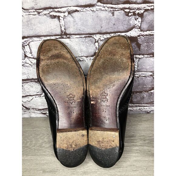 Santorini Black Leather BasketWeaves Woven Tassel Loafers Men’s Sz 9.5M US/43EU - Picture 9 of 16